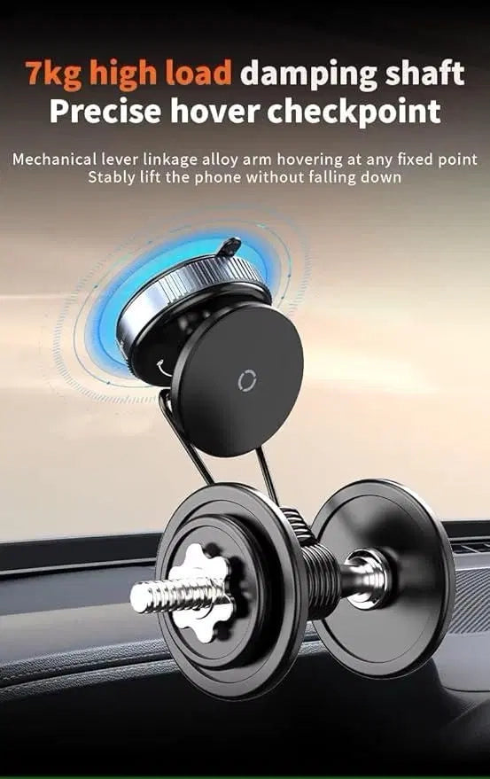 Magnetic Suction Phone Holder – 360° Rotation Car & Desk Mount