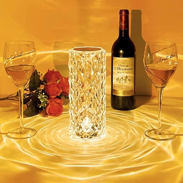 Crystal Rose Diamond Table Lamp – Decorative LED Night Light for Bedroom & Home Décor