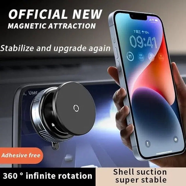 Magnetic Suction Phone Holder – 360° Rotation Car & Desk Mount