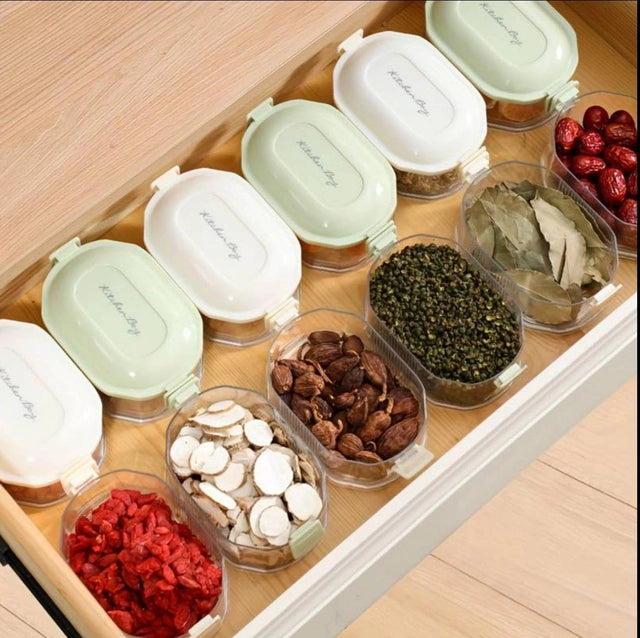 4-Layer Transparent Spice & Kitchen Storage Box – Stackable Multipurpose Organizer